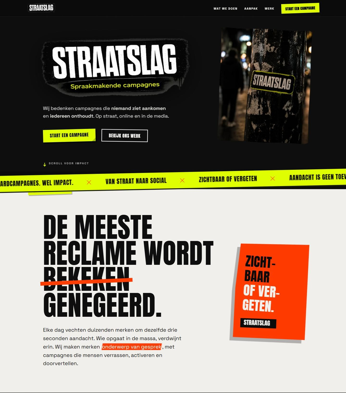 Homepage van Straatslag.nl